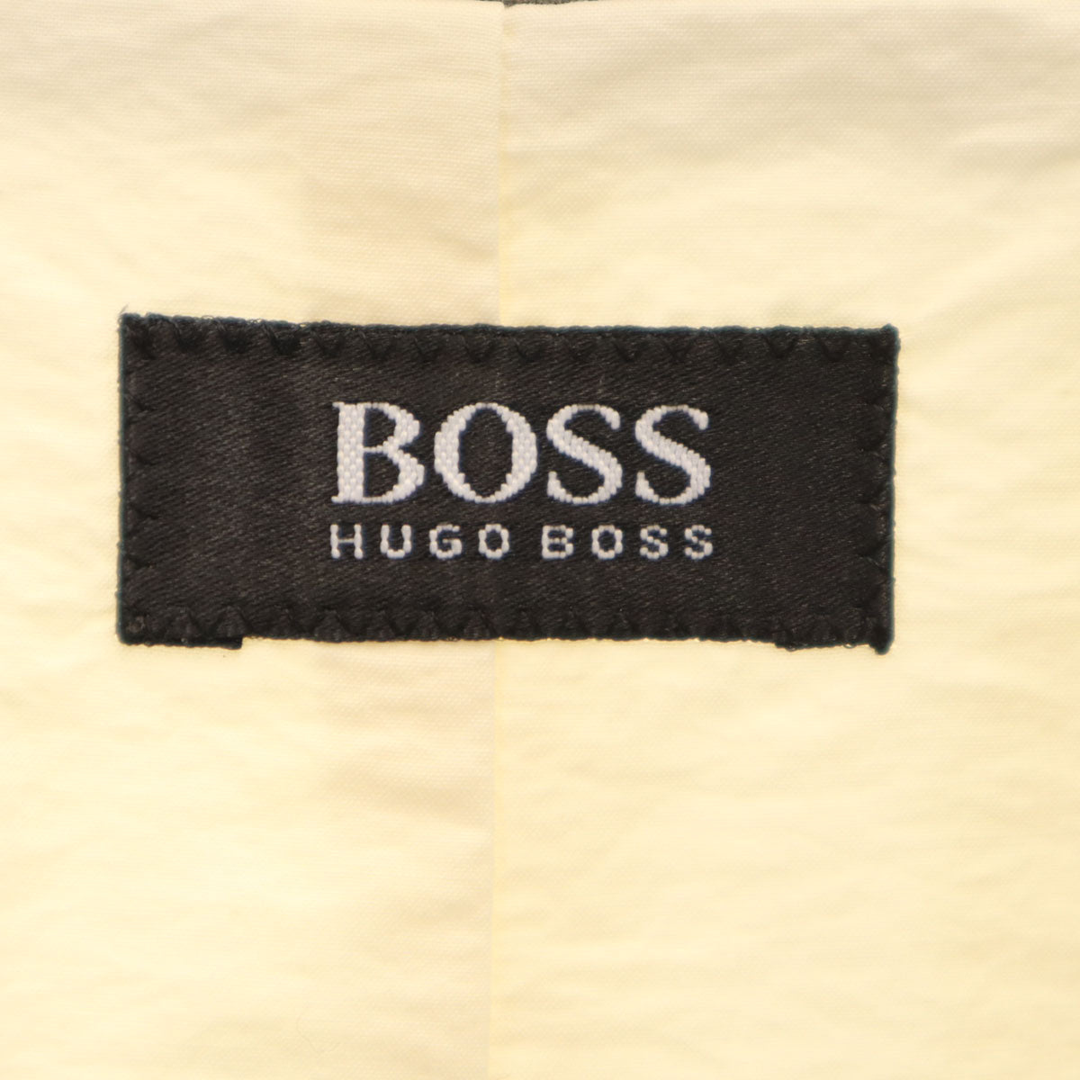 BOSS HUGO BOSS ボスヒューゴボス 90s リネン オールド 総柄 長袖 ジレベスト 50 生成り アニマル 動物 メンズ
