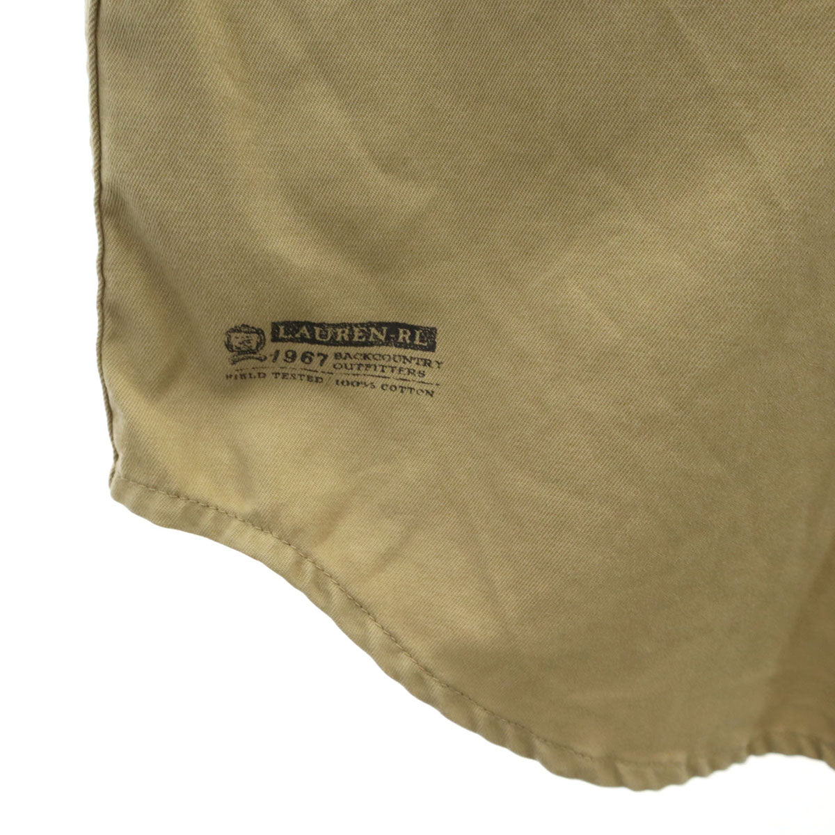 RALPH LAUREN ラルフローレン 90s 00s オールド 長袖 ミリタリーシャツ S ベージュ レディース