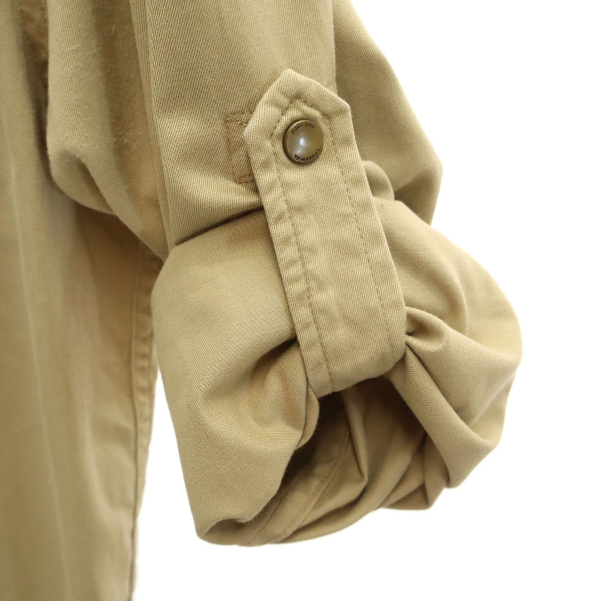 RALPH LAUREN ラルフローレン 90s 00s オールド 長袖 ミリタリーシャツ S ベージュ レディース