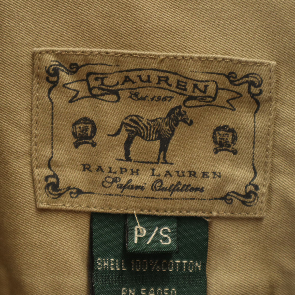 RALPH LAUREN ラルフローレン 90s 00s オールド 長袖 ミリタリーシャツ S ベージュ レディース