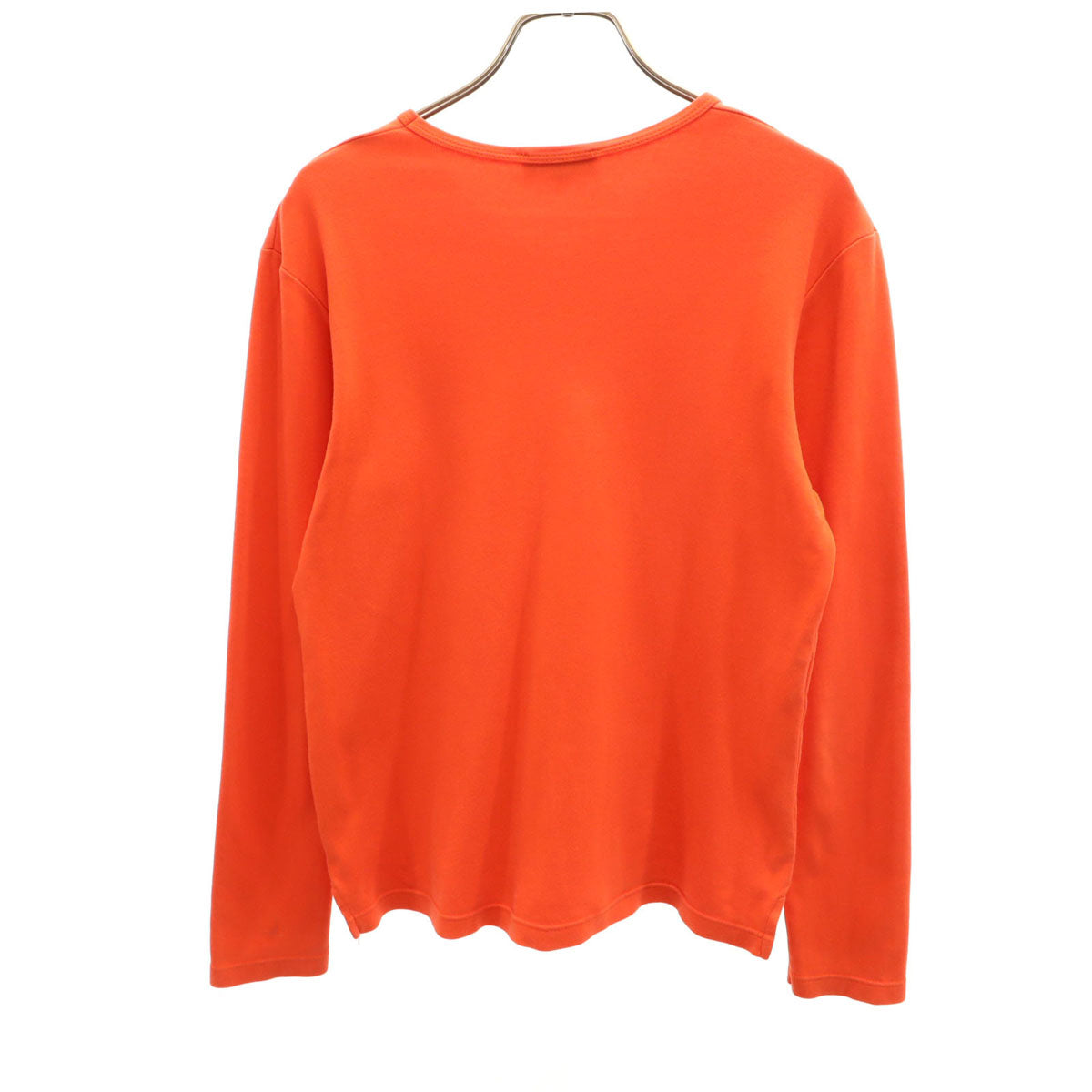 A.P.C. アーペーセー フランス製 長袖 Vネック Tシャツ S オレンジ ロンT 無地 レディース