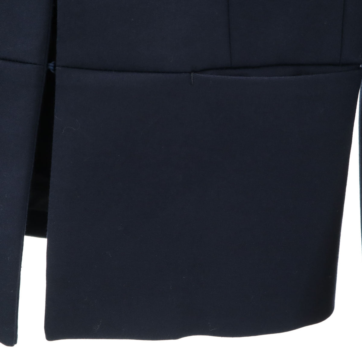 ESTNATION エストネーション 日本製 長袖 ノーカラージャケット 36 ネイビー レディース