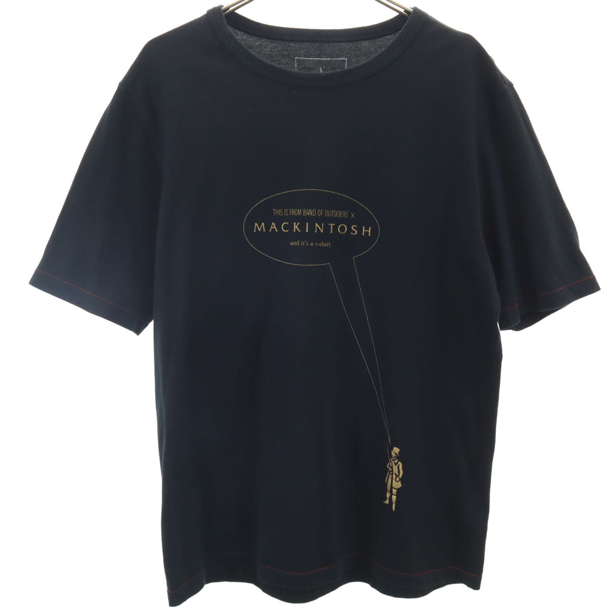 Mackintosh マッキントッシュ BAND OF OUTSIDERS バンド オブ アウトサイダーズ コラボ 日本製 半袖 Tシャツ M ブラック メンズ