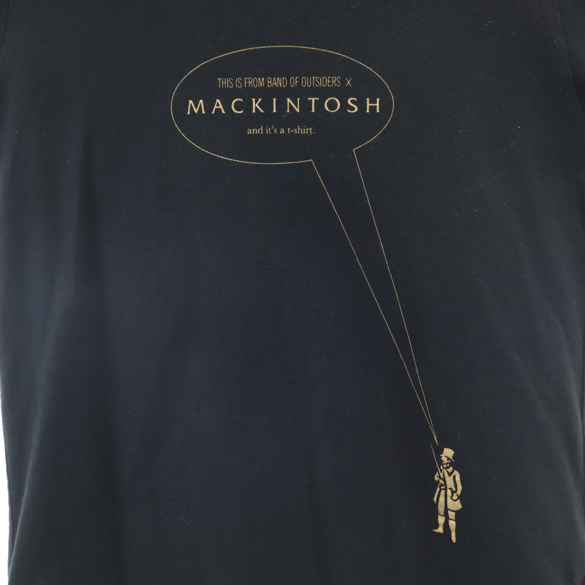 Mackintosh マッキントッシュ BAND OF OUTSIDERS バンド オブ アウトサイダーズ コラボ 日本製 半袖 Tシャツ M ブラック メンズ