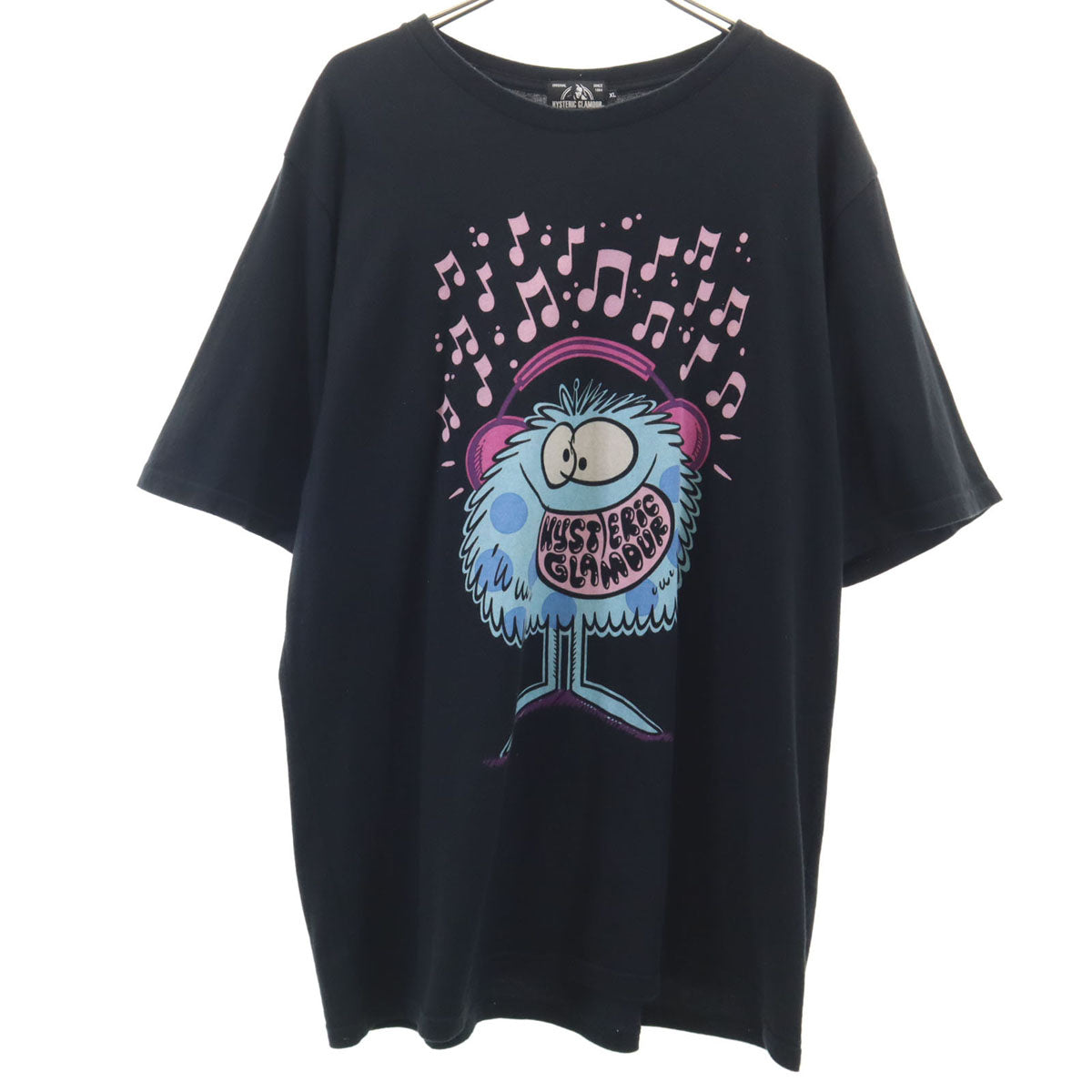 HYSTERIC GLAMOUR ヒステリックグラマー 日本製 半袖 Tシャツ XL ブラック メンズ