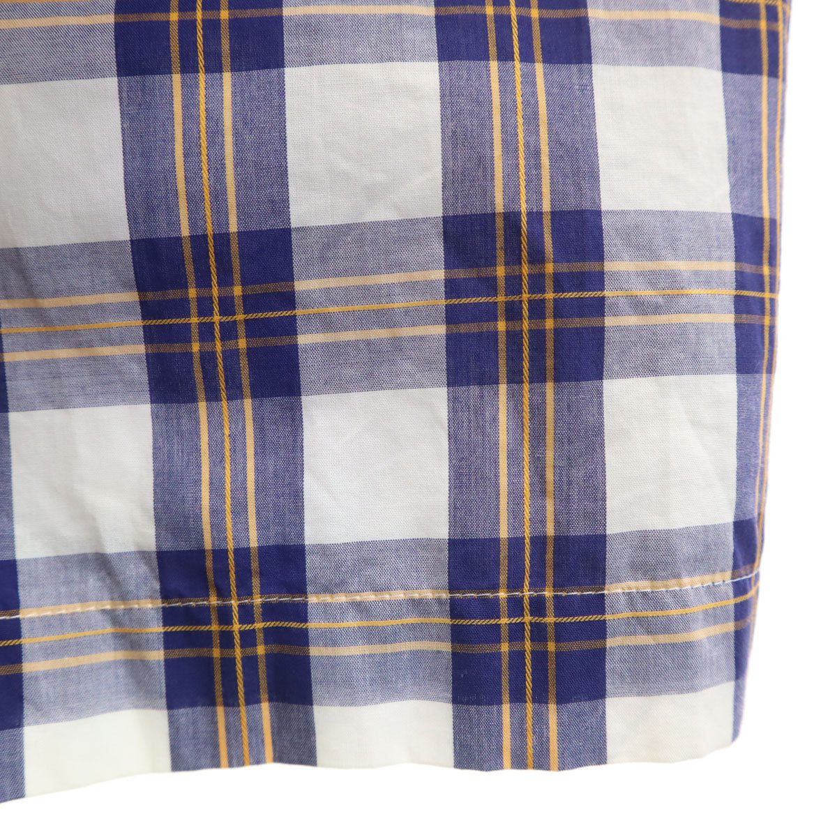 MACKINTOSH PHILOSOPHY マッキントッシュフィロソフィー チェック柄 半袖 ボタンダウン シャツワンピース 38 ホワイト レディース