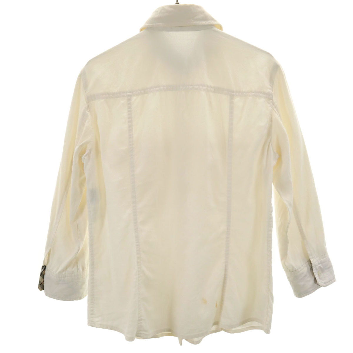 BURBERRY LONDON バーバリーロンドン 7分袖 ウエスタンシャツ 40 アイボリー 三陽商会 レディース