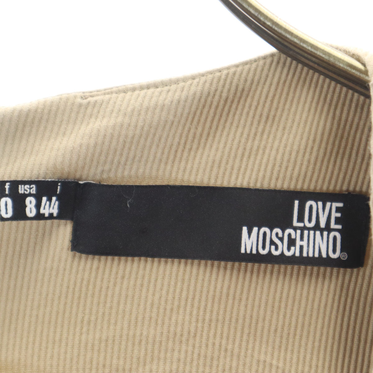 LOVEMOSCHINO ラブモスキーノ ノースリーブ ワンピース 44 ベージュ レディース
