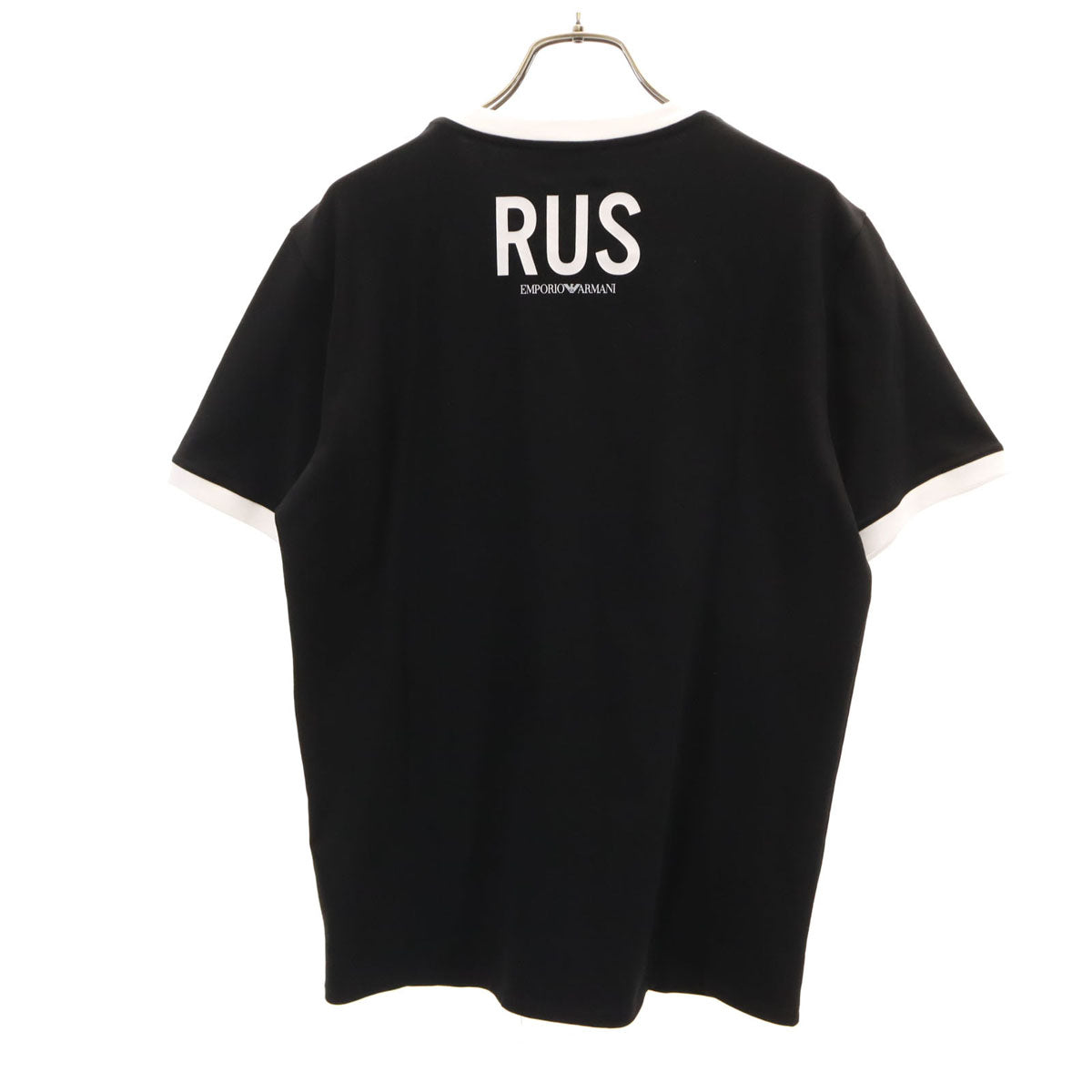 未使用 Emporio Armani エンポリオアルマーニ ブルガリア製 半袖 リンガー Tシャツ 16A ブラック キッズ