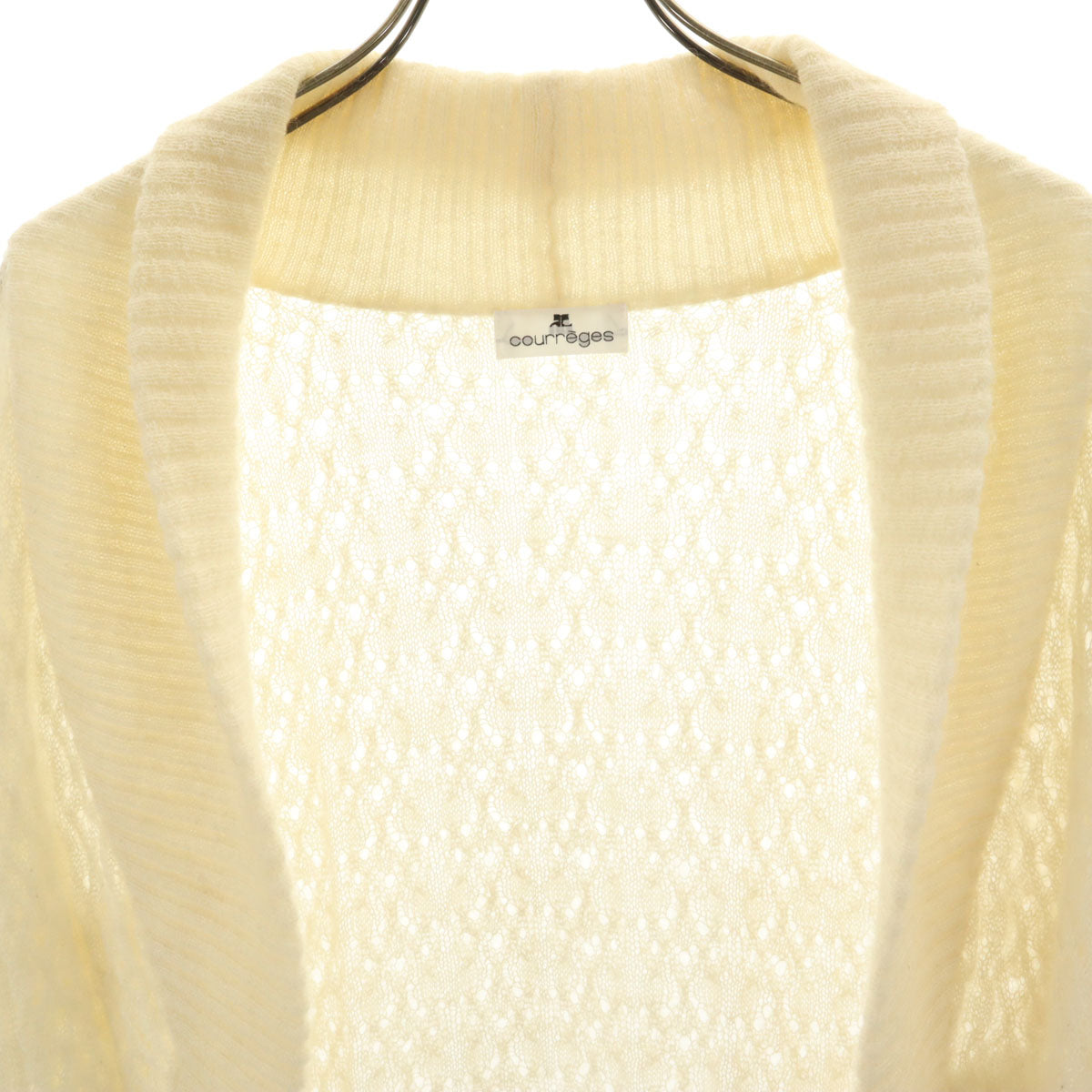 courreges クレージュ 長袖 ニット ボレロ 9R アイボリー カーディガン レディース