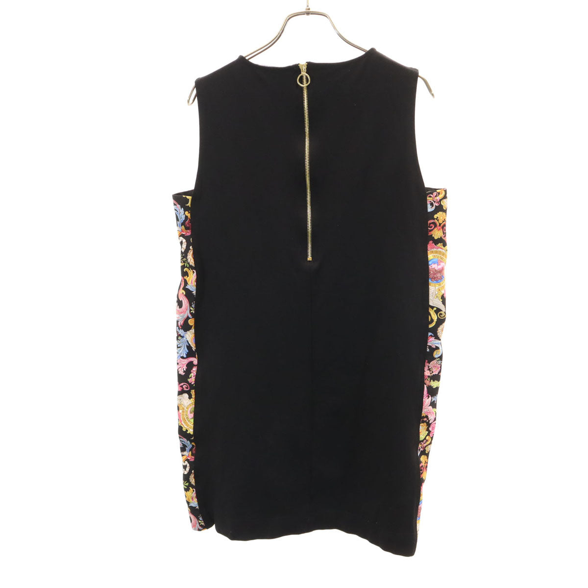 VERSACE JEANS COUTURE ヴェルサーチ ジーンズ クチュール イタリア製 ノースリーブ ワンピース 42 ブラック レディース