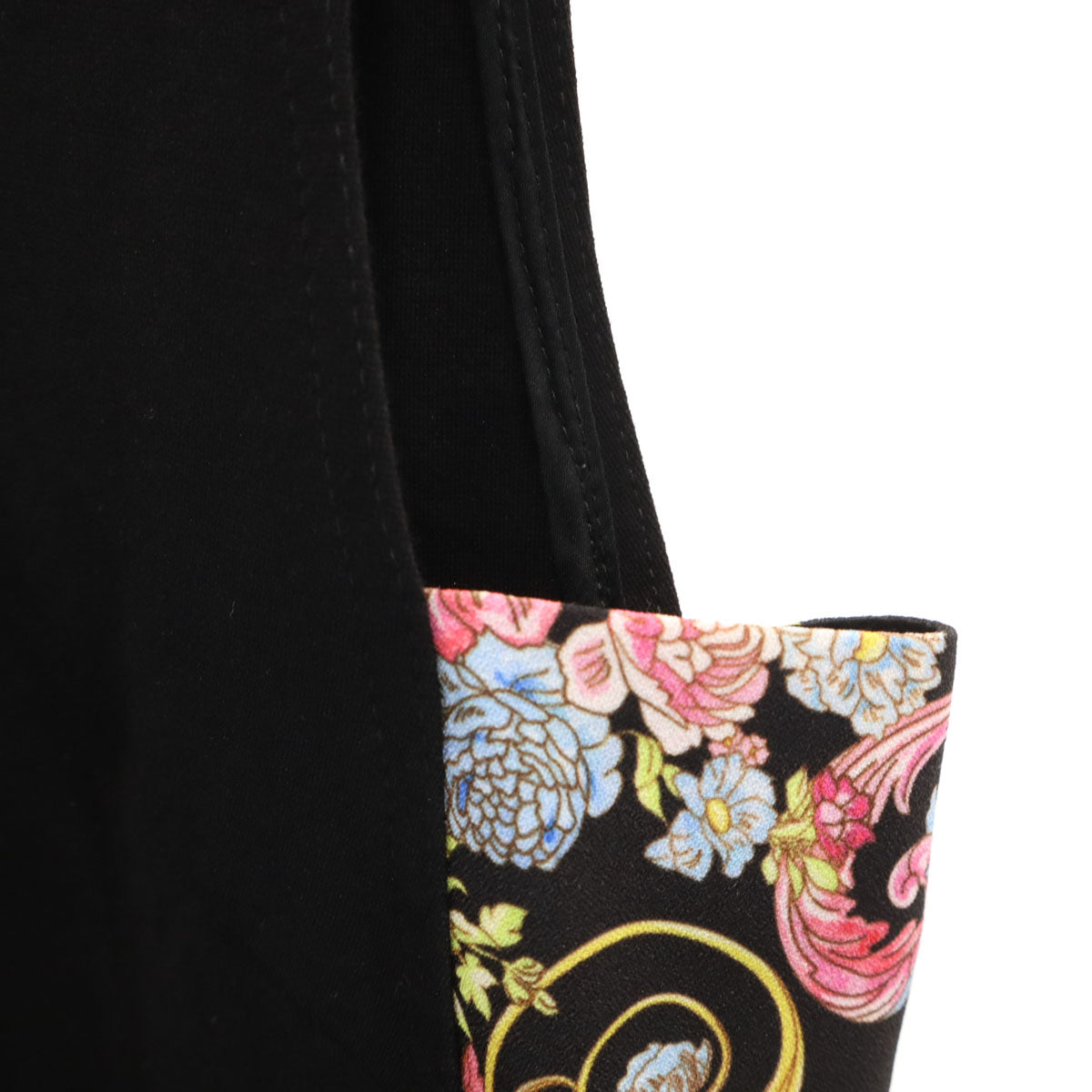 VERSACE JEANS COUTURE ヴェルサーチ ジーンズ クチュール イタリア製 ノースリーブ ワンピース 42 ブラック レディース