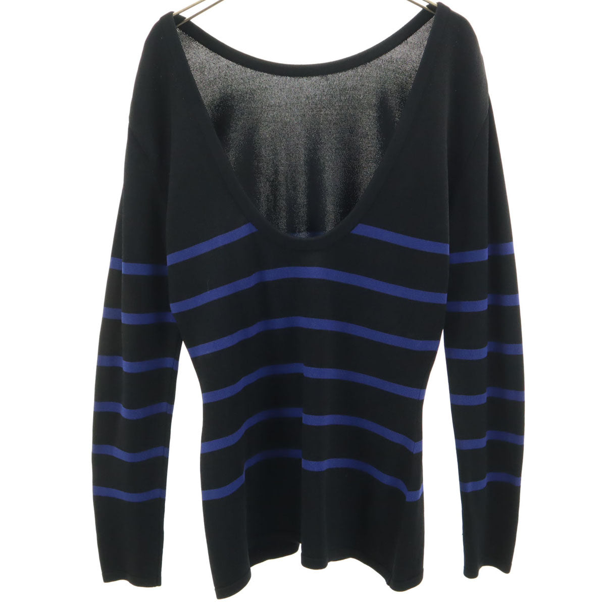 KENZO ケンゾー 90s 日本製 オールド ボーダー柄 長袖 ニット M ブラック レディース