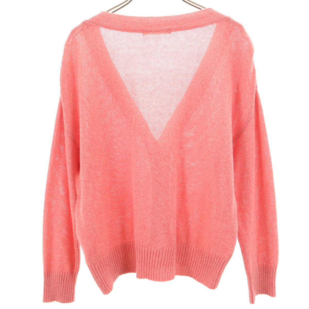 MACPHEE マカフィー 日本製 長袖 ニットカーディガン S ピンク レディース