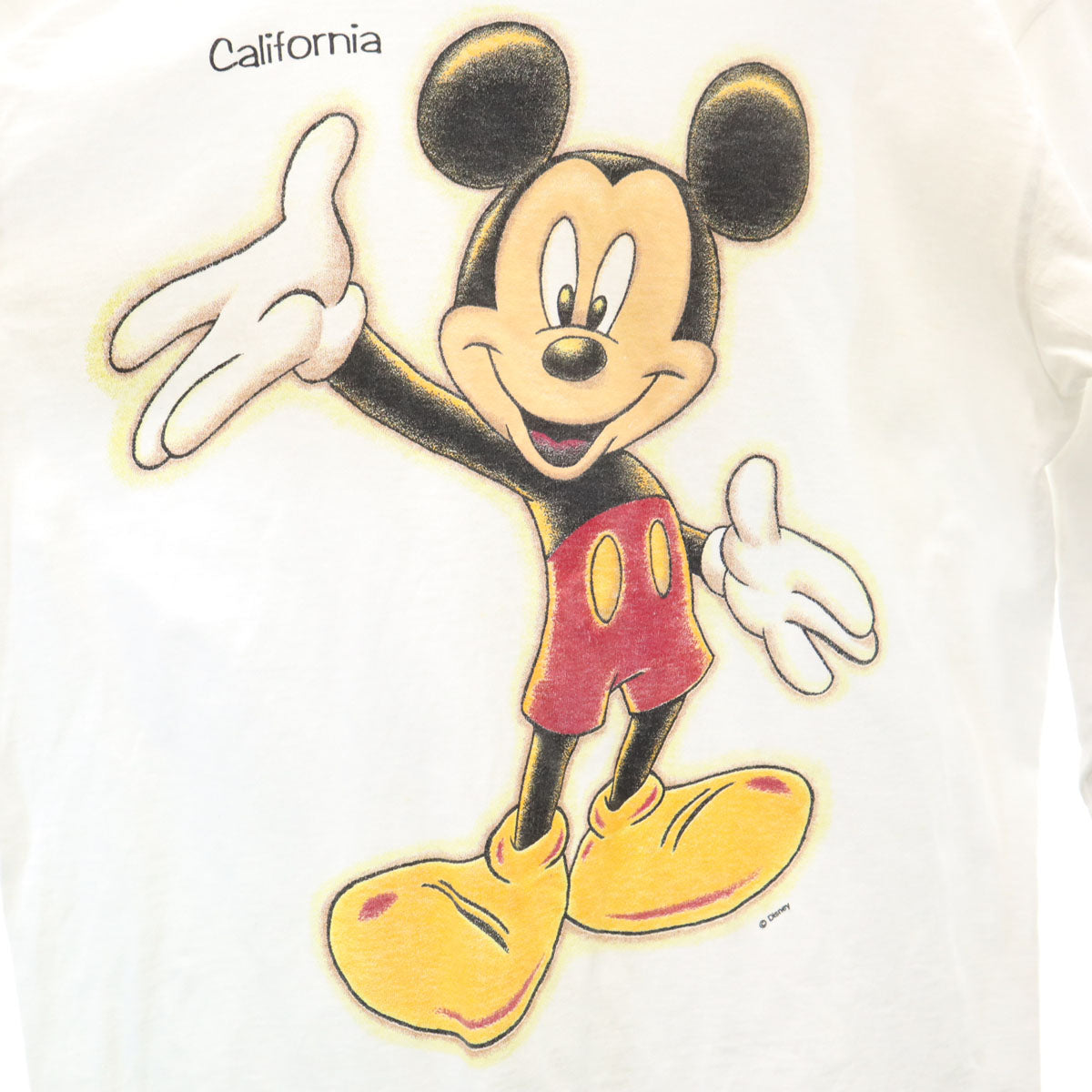 SHERRY’S シェリーズ 90s USA製 オールド ミッキーマウス 長袖 Tシャツ L ホワイト ロンT メンズ