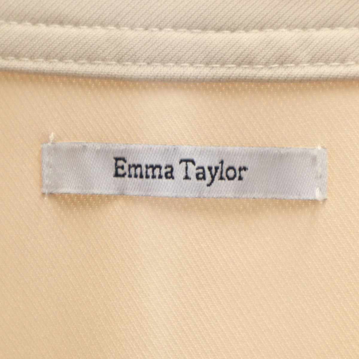 Emma Taylor エマテイラー 長袖 スキッパーカラー カットソー FREE ベージュ レディース