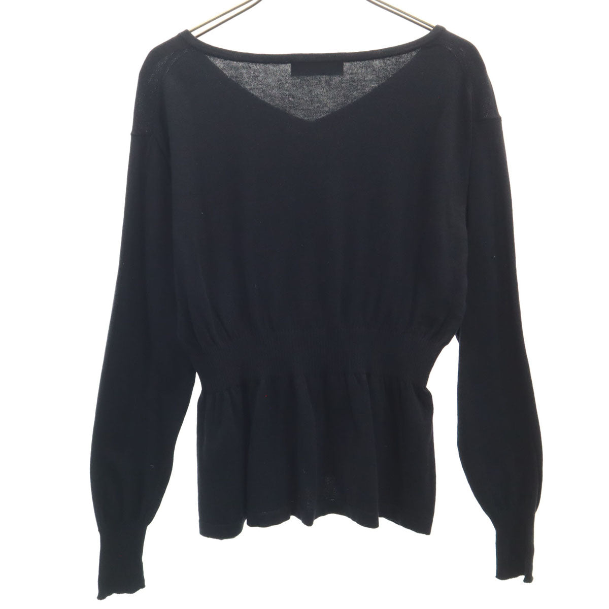 UNITED ARROWS GREEN LABEL RELAXING ユナイテッドアローズ グリーンレーベルリラクシング 長袖 Vネック ニット ブラック セーター レディース