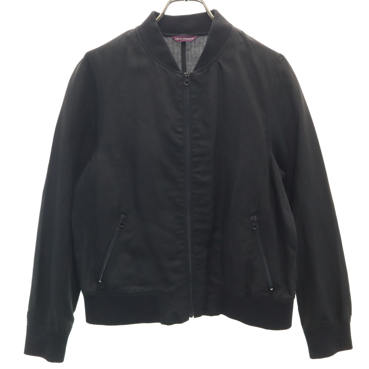 URBAN RESEARCH アーバンリサーチ リネンブレンド ブルゾン F ブラック ジャケット レディース