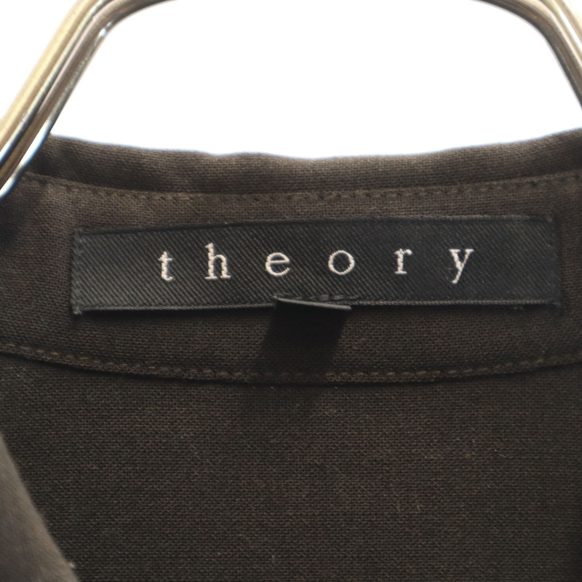 美品 theory セオリー 日本製 長袖 シャツ 2 ブラウン レディース