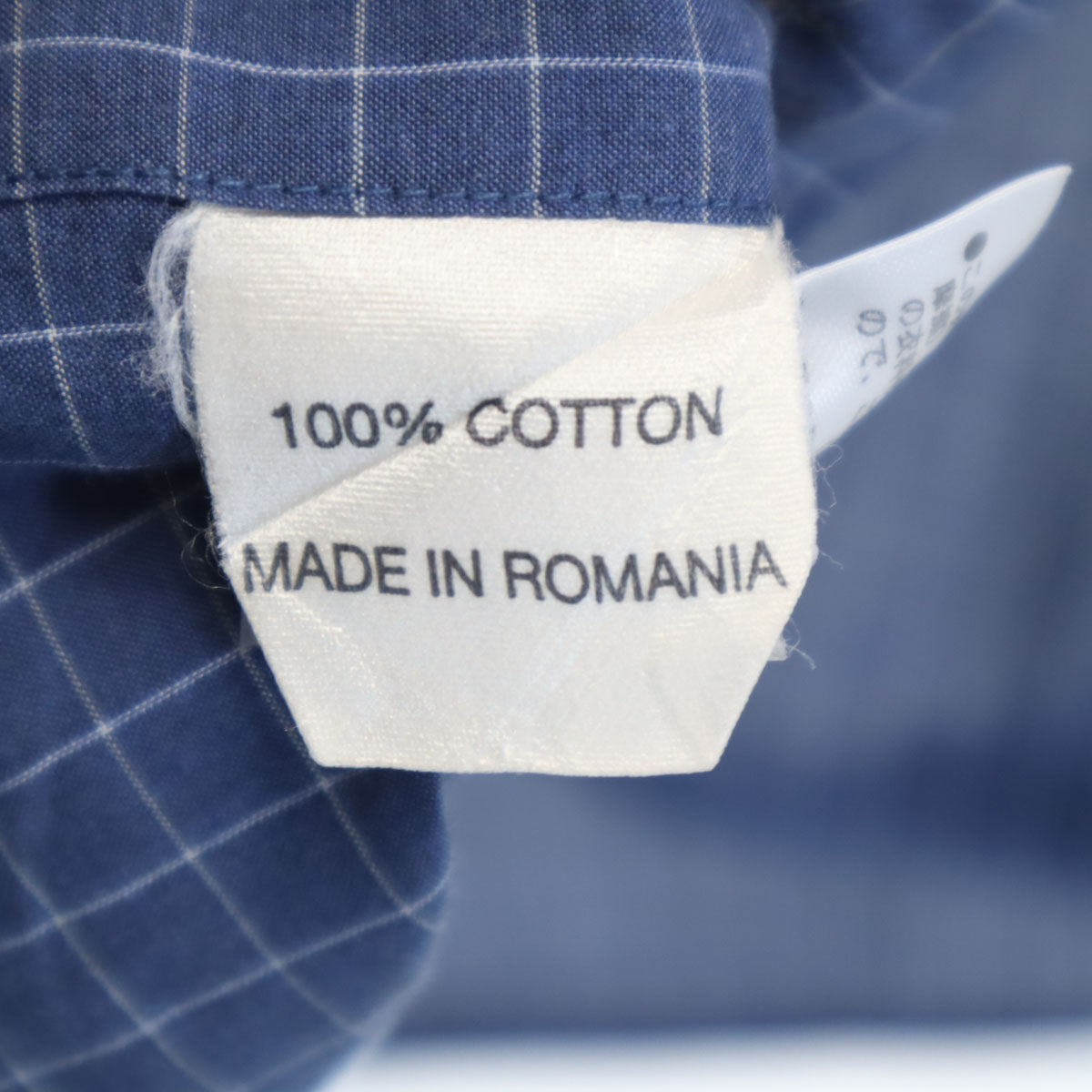 Dunhill ダンヒル チェック柄 長袖 エンジニアードフィット コットンシャツ S ネイビー メンズ