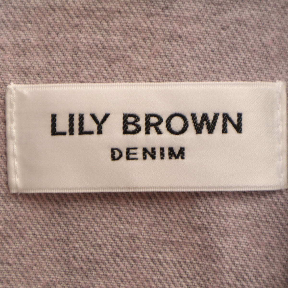 Lily Brown リリーブラウン カーブヘム クロップド デニムジャケット F グレー ジージャン レディース