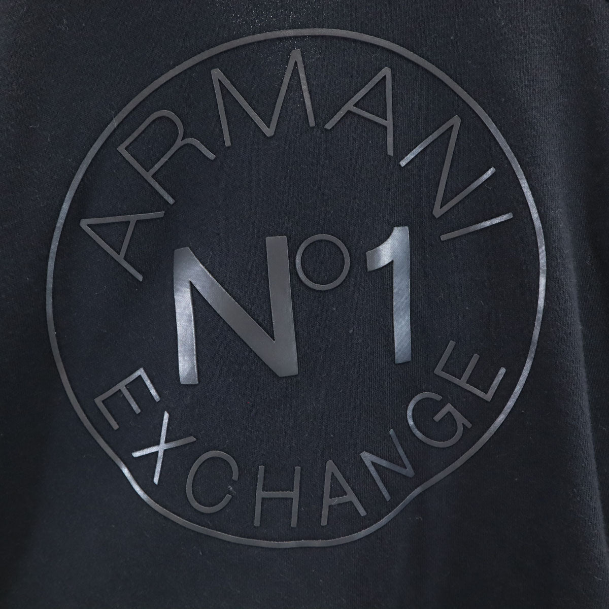 ARMANI EXCHANGE アルマーニエクスチェンジ バックロゴ 長袖 スウェット ジップパーカー XS ブラック レディース