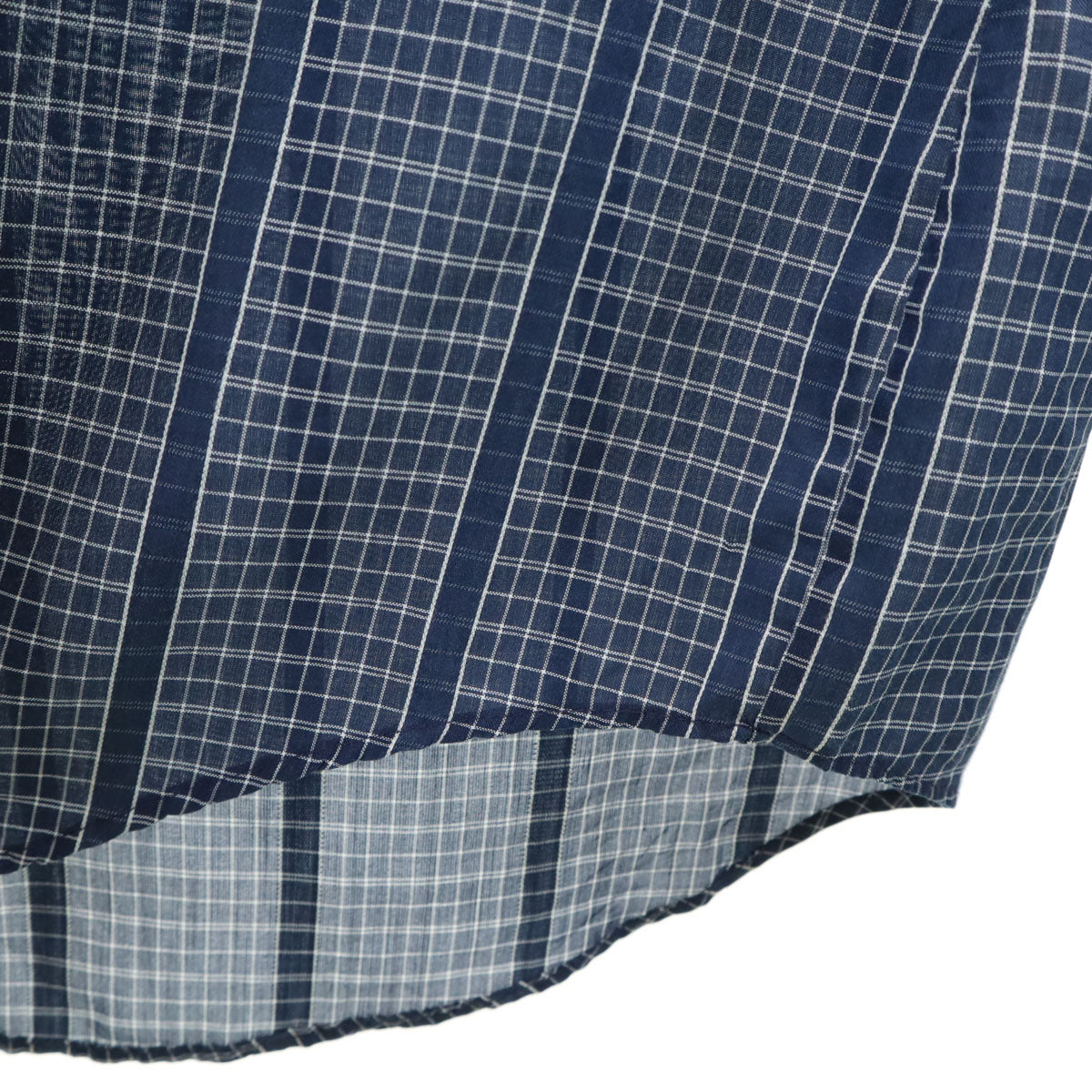 VAN HEUSEN ヴァンヒューゼン 70s 80s ヴィンテージ 衿芯 チェック柄 長袖 シャツ ブルー メンズ