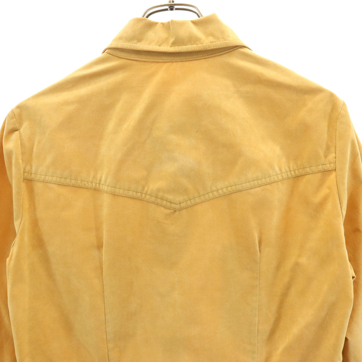 VINTAGE ヴィンテージ 70s 長袖 スエード シャツ マスタード レディース