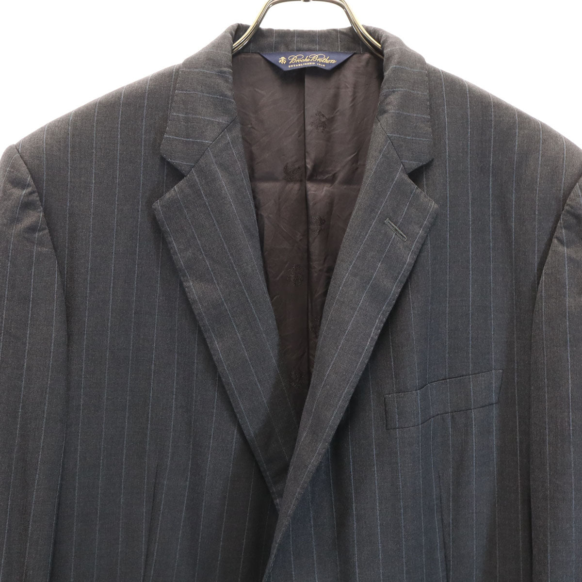 Brooks Brothers ブルックスブラザーズ ストライプ柄 スーツ 上下 セットアップ チャコールグレー メンズ