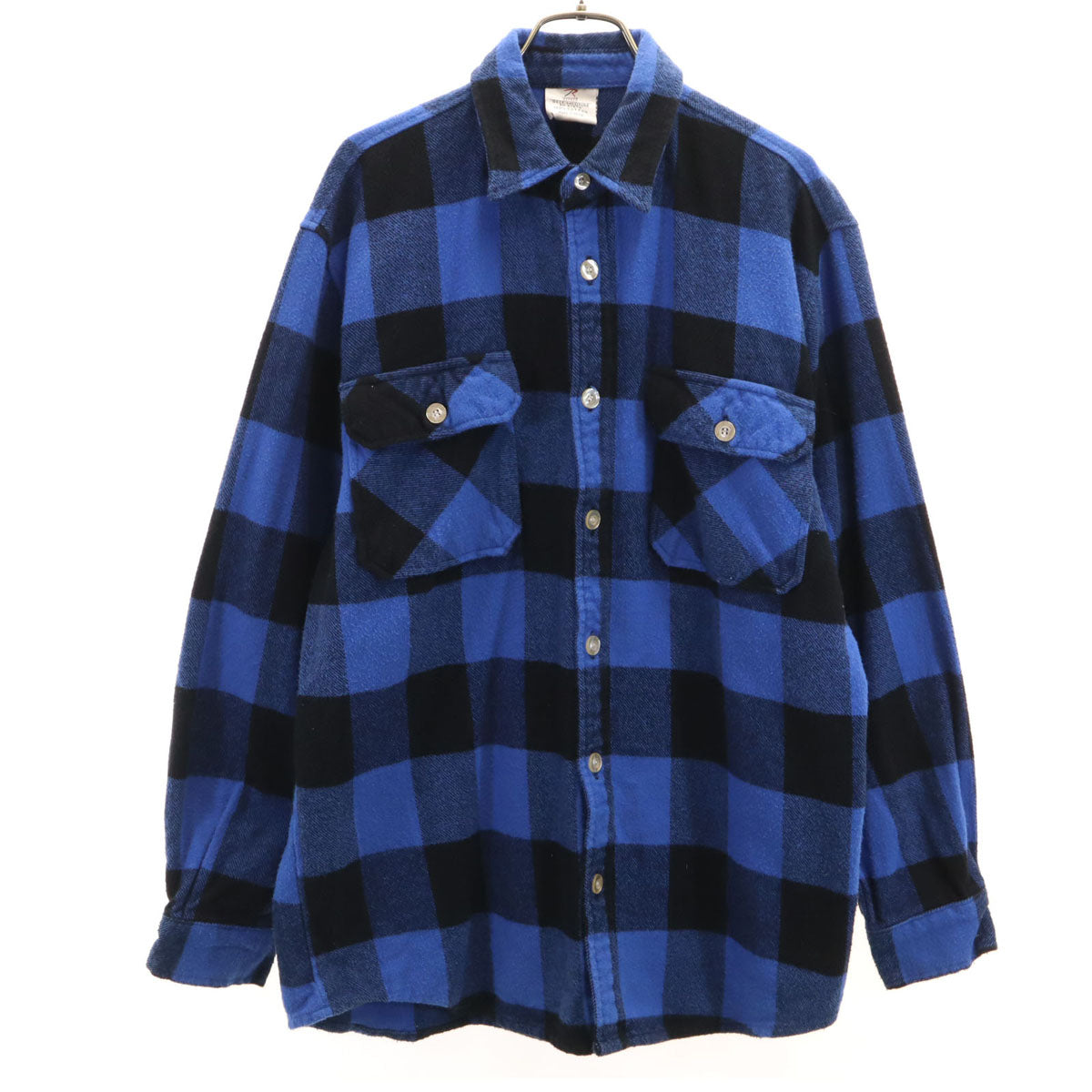 ROTHCO ロスコ バッファローチェック 長袖 ネルシャツ M ブルー メンズ