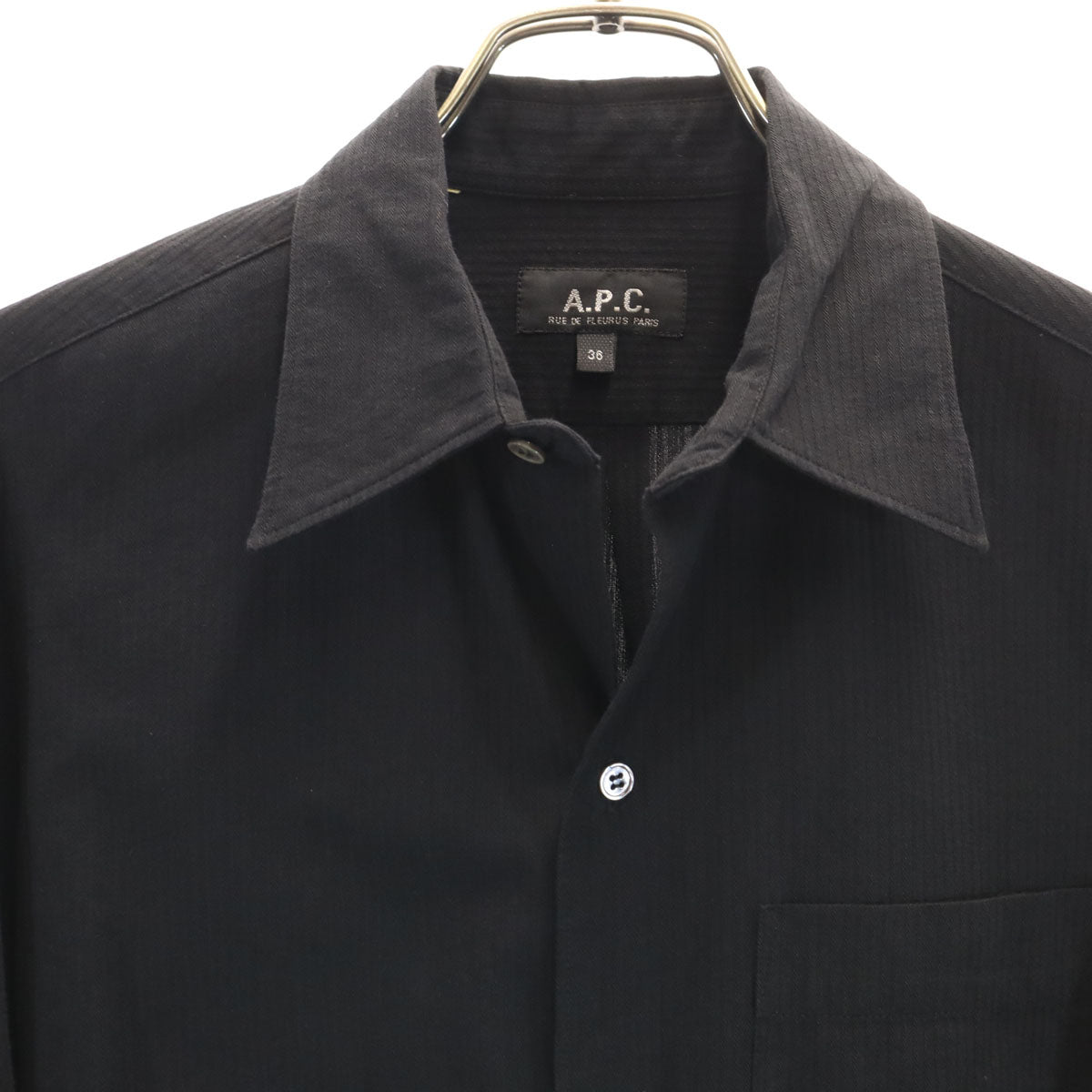 A.P.C. アーペーセー 長袖 シャツ 36 ブラック レディース