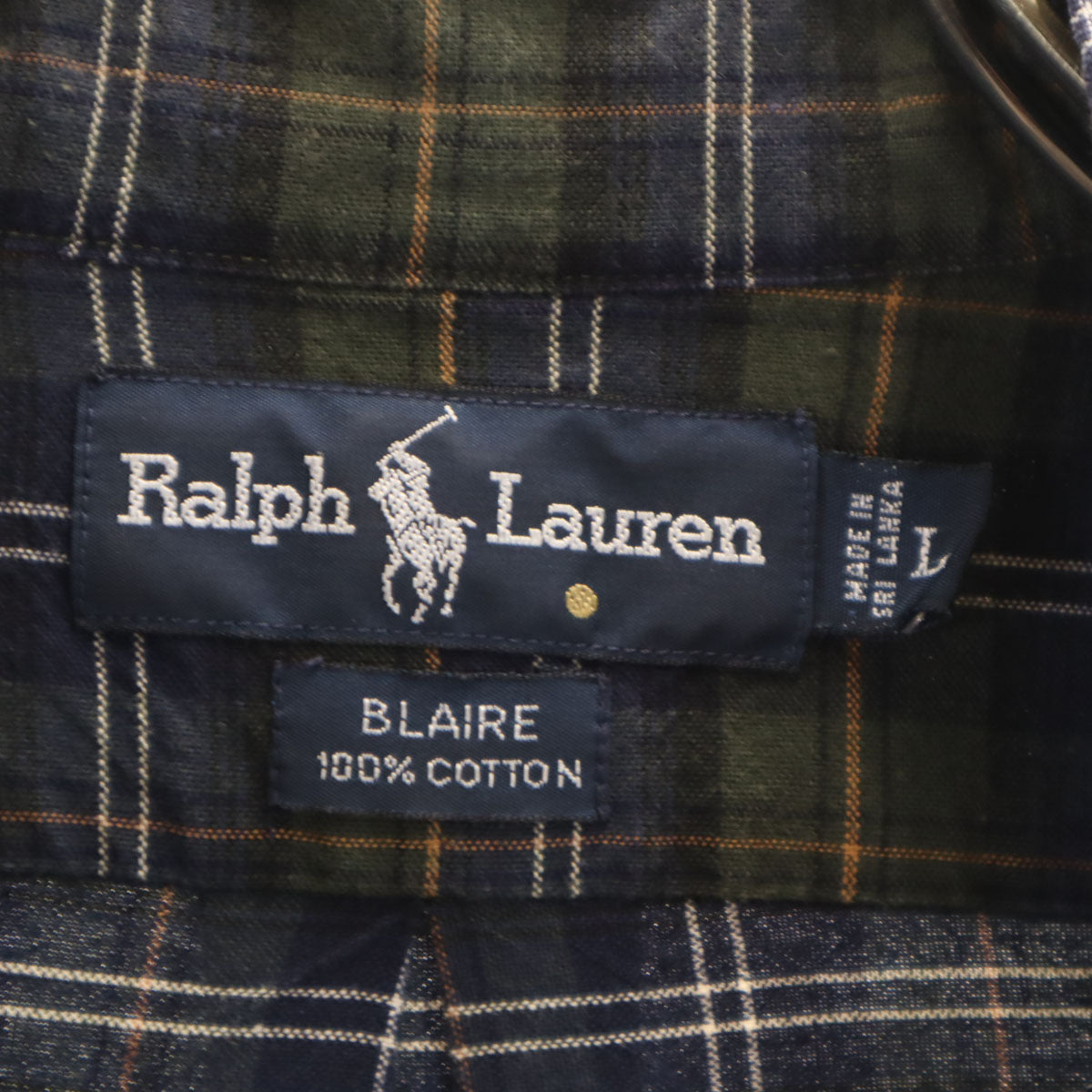 RALPH LAUREN ラルフローレン 長袖 ボタンダウンシャツ L ネイビー メンズ
