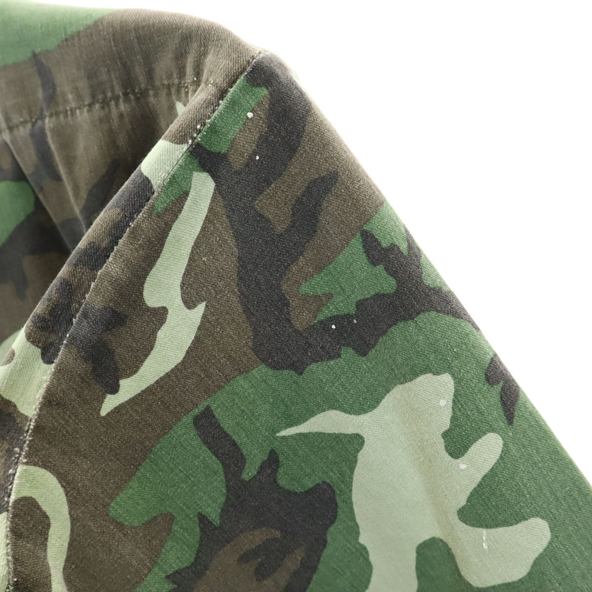 FIVE BROTHER ファイブブラザー 80s ヴィンテージ USA製 迷彩柄 長袖 ボタンダウンシャツ S カーキ メンズ