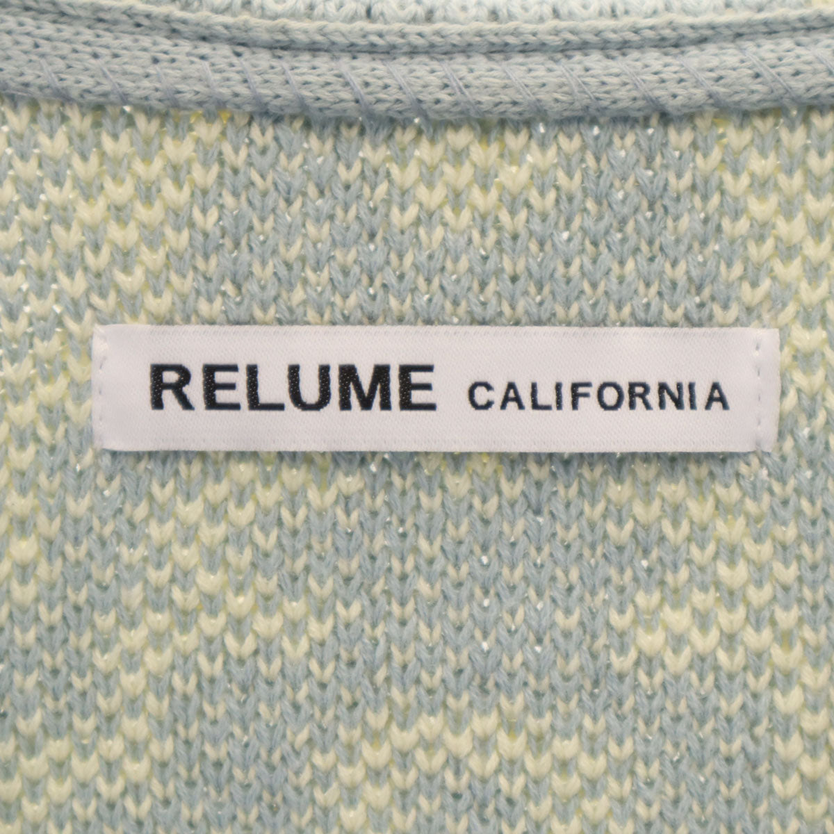 relume JOURNAL STANDARD レリューム ジャーナルスタンダード 総柄 フルジップ ニットベスト L ブルー系 メンズ