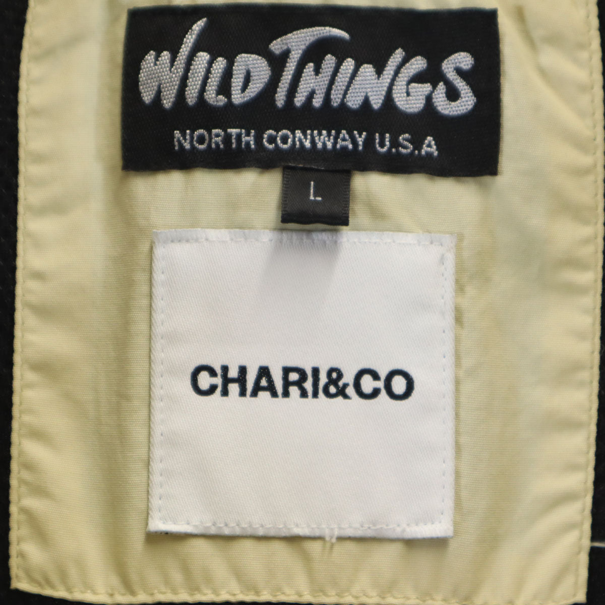 WILDTHINGS ワイルドシングス CHARI&CO チャリアンドコー コラボ ロング マウンテンパーカー L ベージュ メンズ