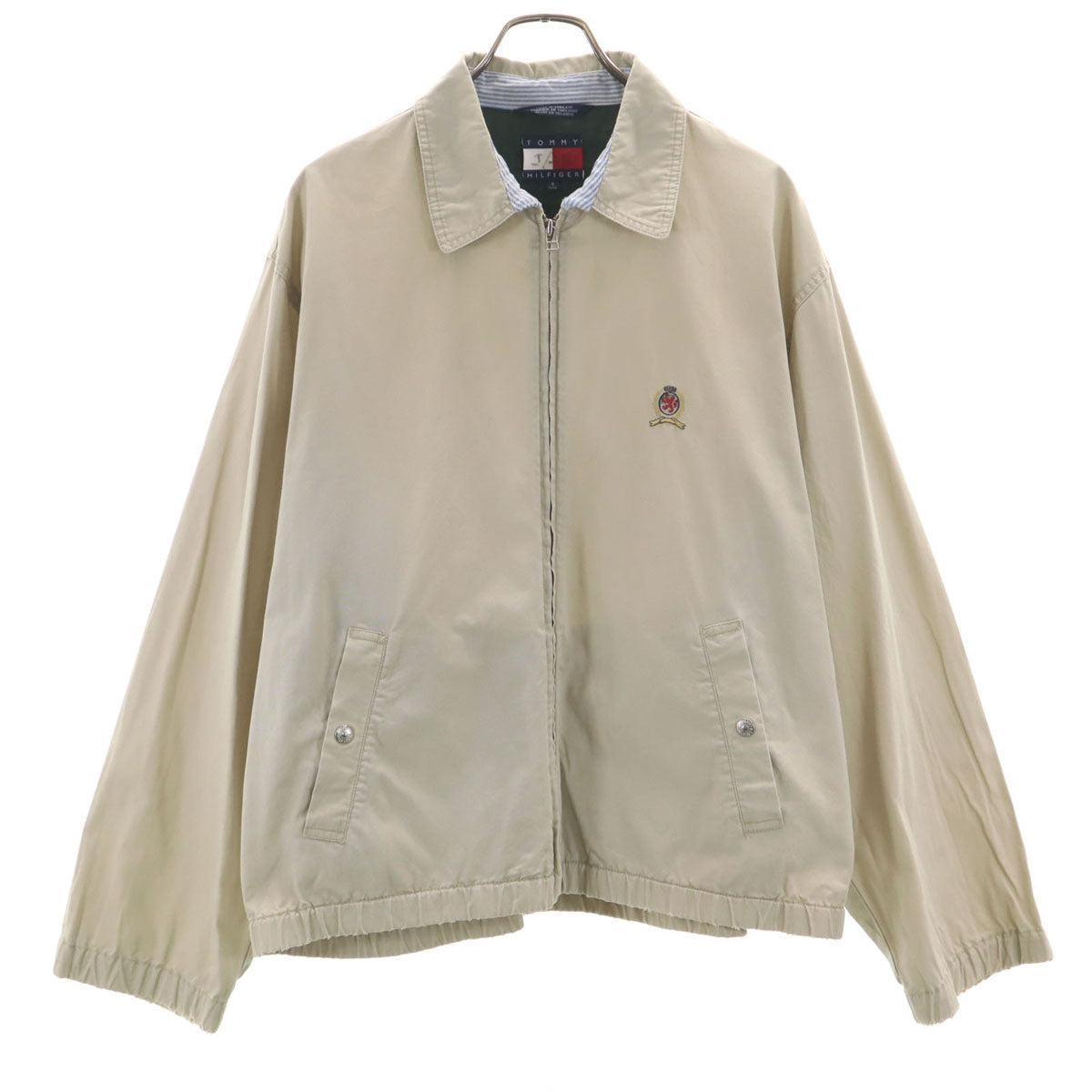 TOMMY HILFIGER トミーヒルフィガー 90s オールド フラッグタグ ブルゾン S ベージュ ジャケット メンズ