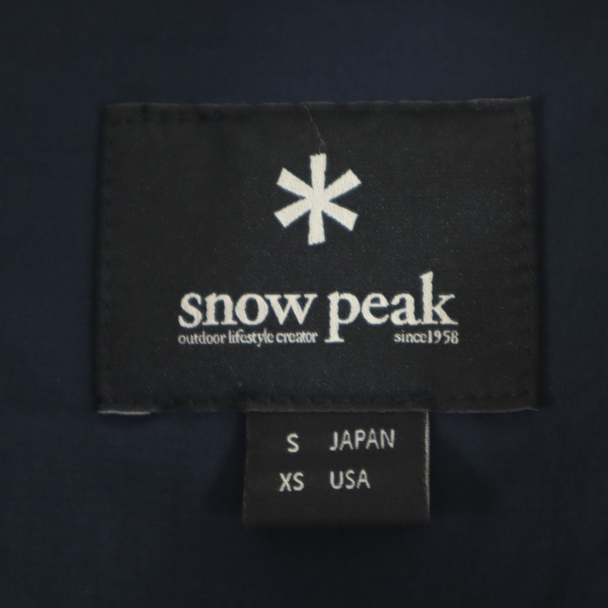 snowpeak スノーピーク 長袖 レイン パーカー S ネイビー プルオーバー メンズ