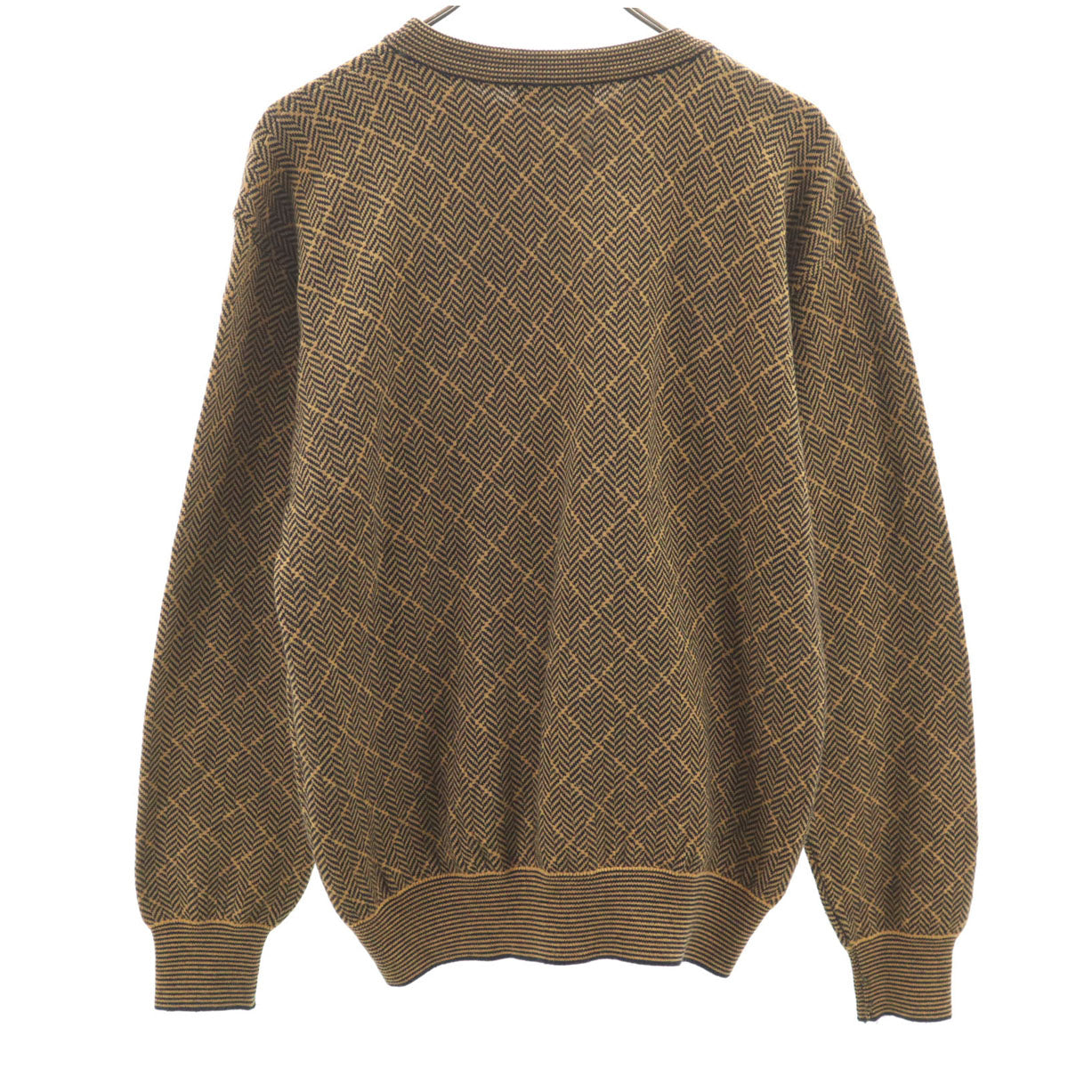 Christian Dior MONSIEUR SPORTS クリスチャンディオール ムッシュ スポーツ 90s オールド 総柄 長袖 セーター M キャメル ニット メンズ