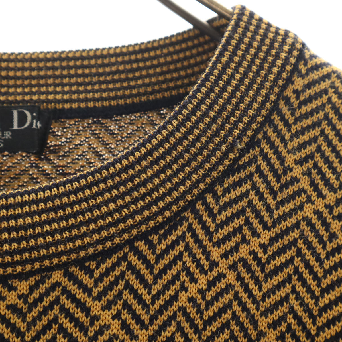 Christian Dior MONSIEUR SPORTS クリスチャンディオール ムッシュ スポーツ 90s オールド 総柄 長袖 セーター M キャメル ニット メンズ