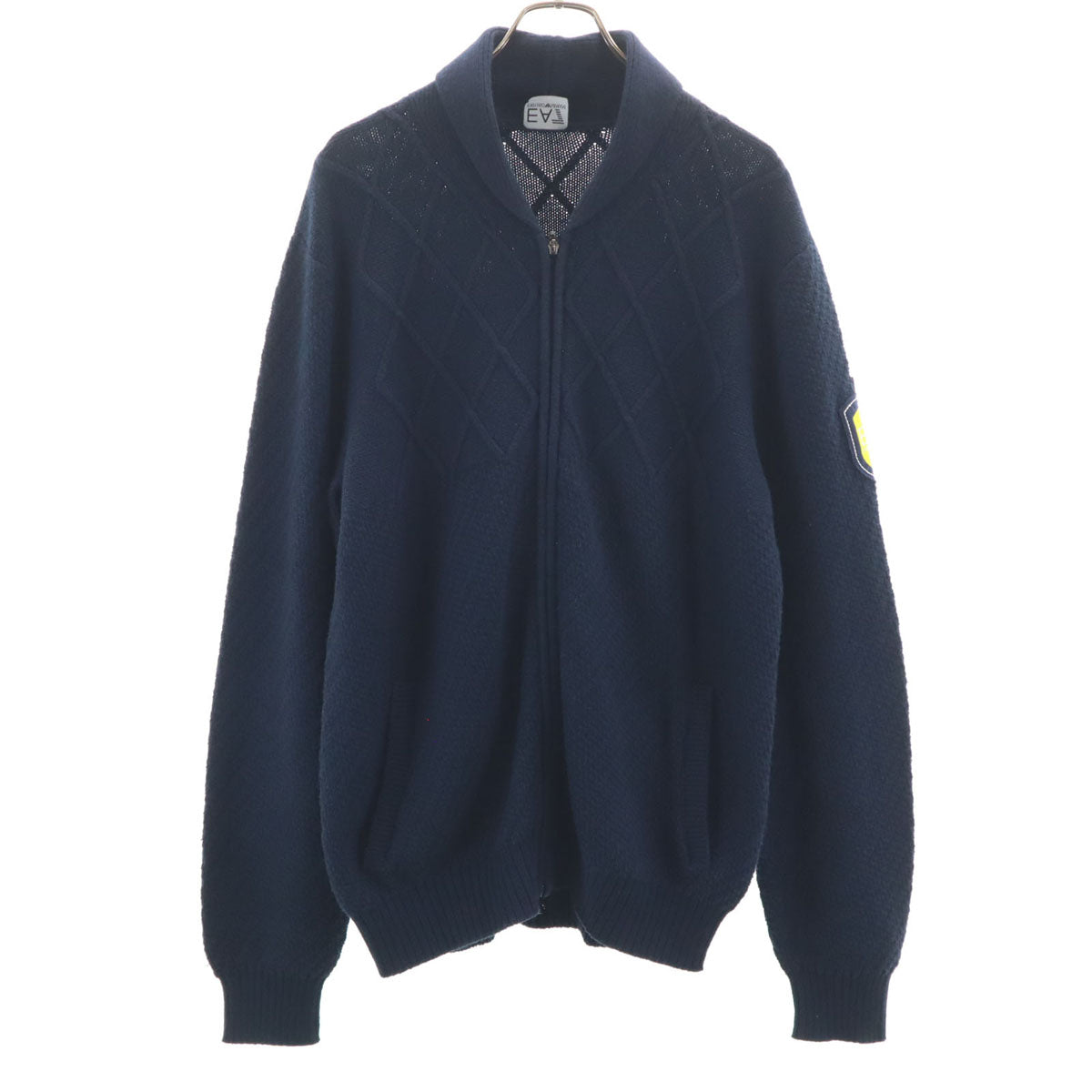 Emporio Armani エンポリオアルマーニ ニットジャケット XXL ネイビー EA7 メンズ