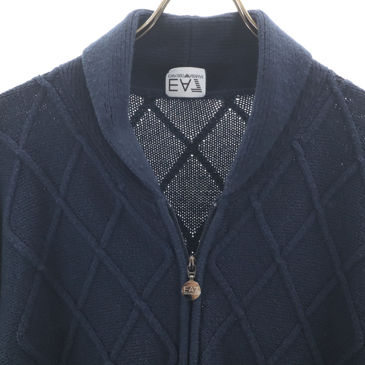 Emporio Armani エンポリオアルマーニ ニットジャケット XXL ネイビー EA7 メンズ