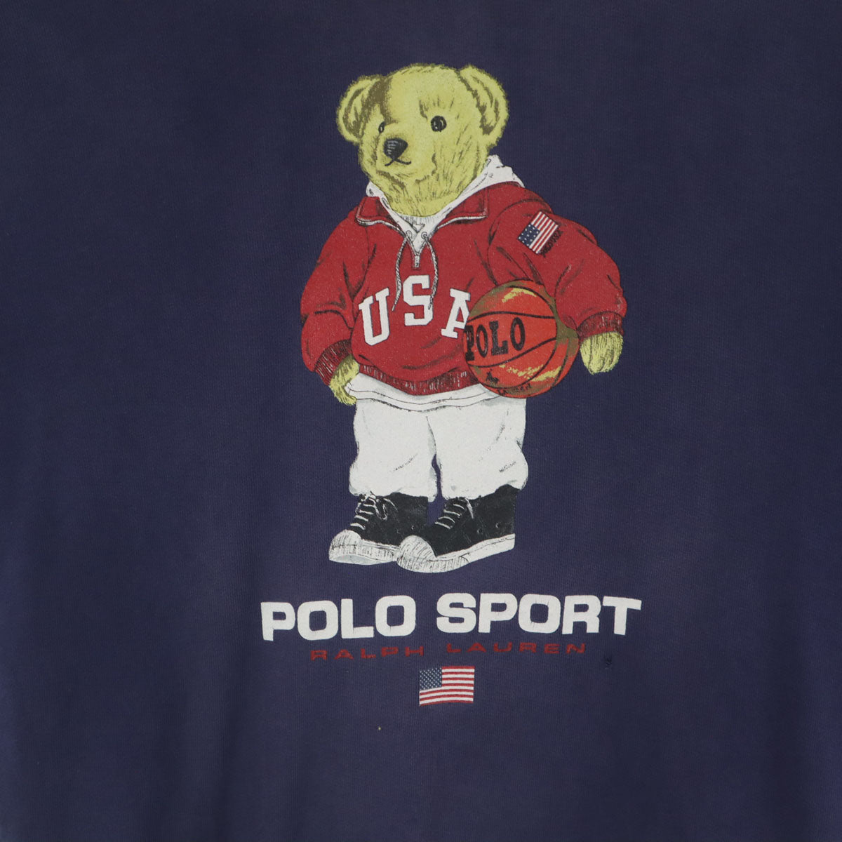 Polo by Ralph Lauren ポロバイラルフローレン 90s オールド ポロベア 長袖 スウェットパーカー M ネイビー メンズ