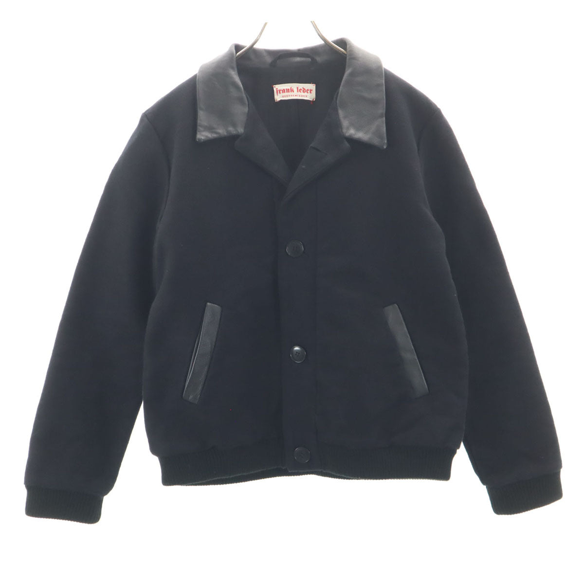 FRANK LEDER フランクリーダー ドイツ製 ジャーマンレザー モールスキン ボンバー ジャケット L ブラック メンズ