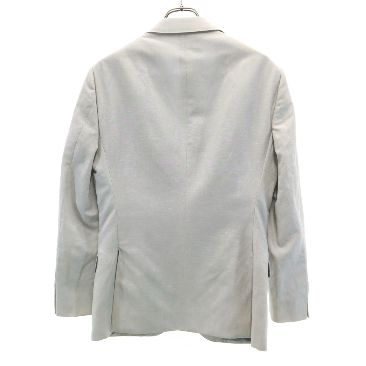 未使用 オリバー ウィックス グアベロ生地 テーラードジャケット 48 グレージュ ハンガー 衣類カバー付き メンズ