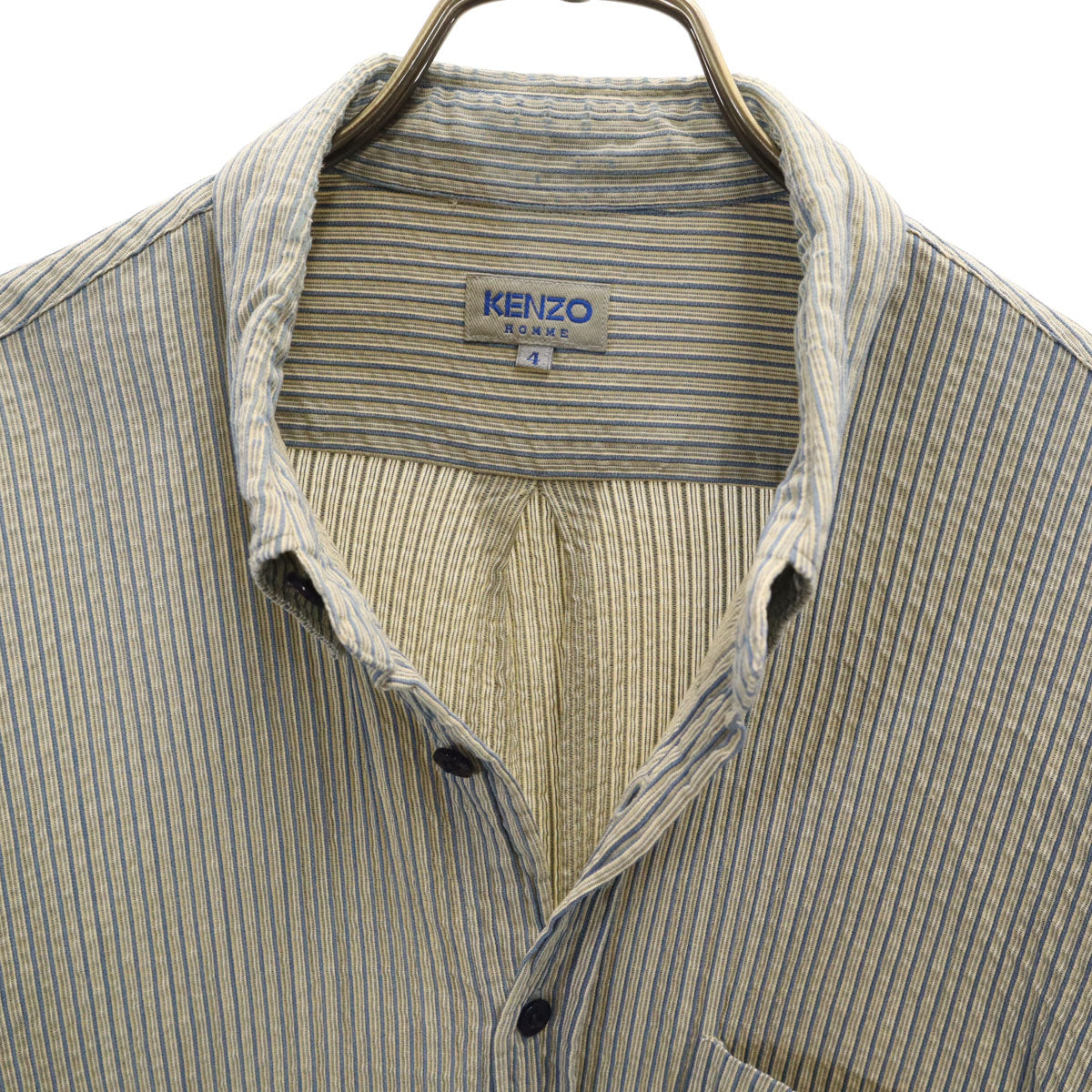 KENZO HOMME ケンゾーオム 90s オールド ストライプ柄 長袖 シャツ 4 ベージュ メンズ