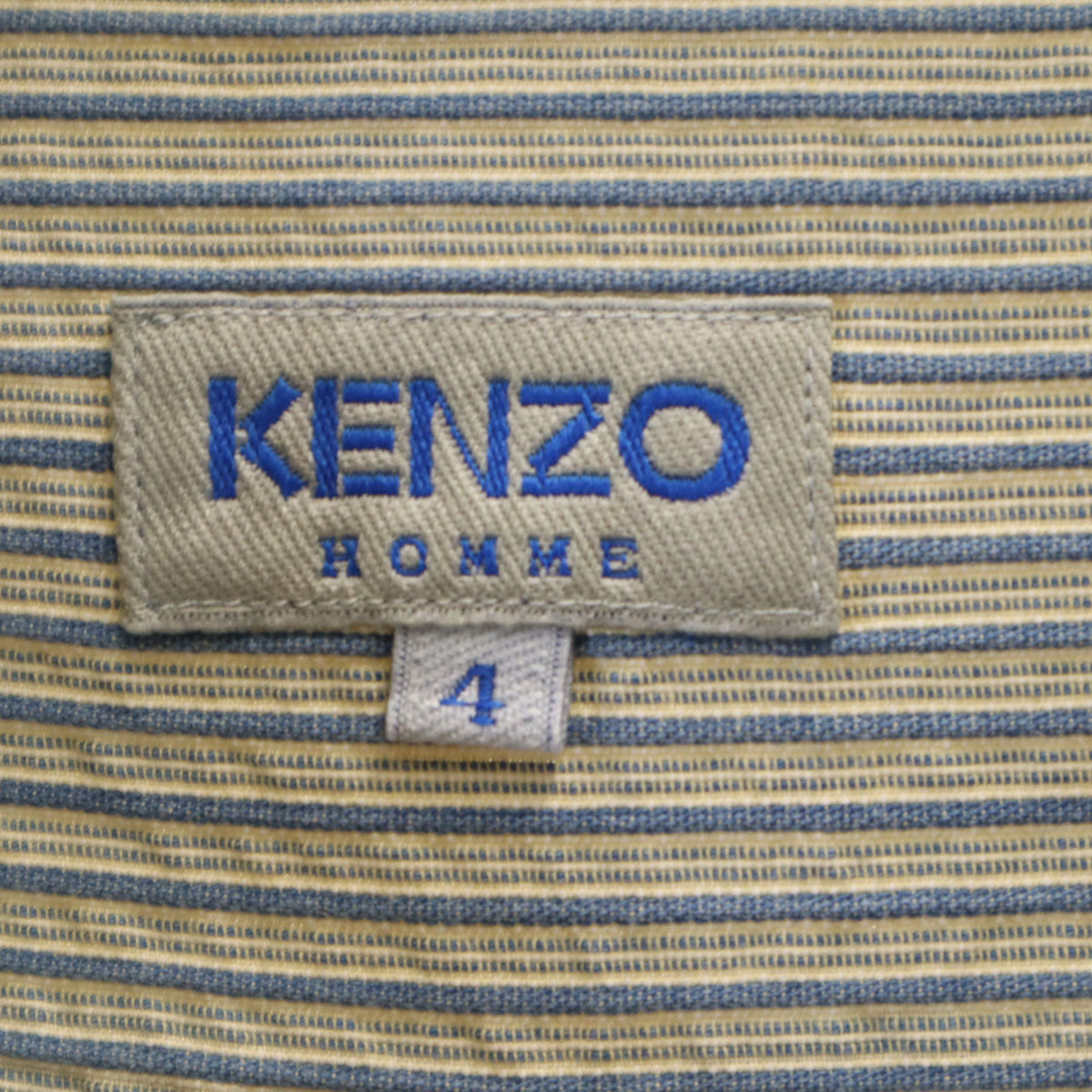 KENZO HOMME ケンゾーオム 90s オールド ストライプ柄 長袖 シャツ 4 ベージュ メンズ