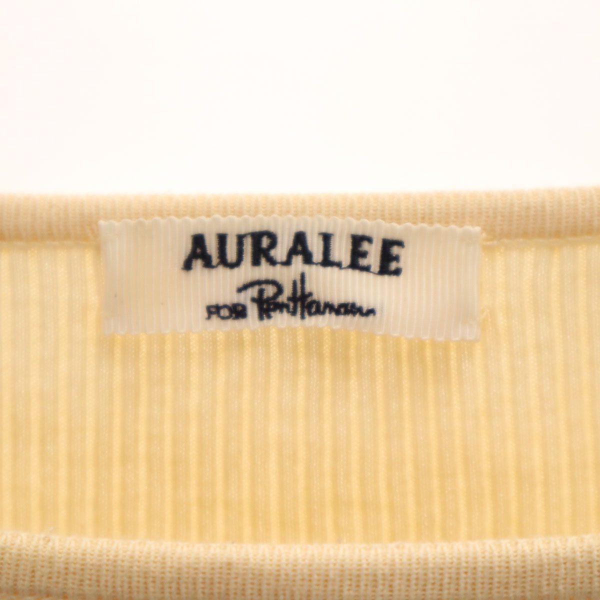 AURALEE for Ron Herman オーラリーフォーロンハーマン 日本製 長袖 リブ ニット 1 ベージュ レディース