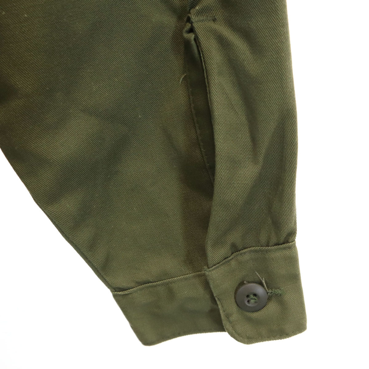 US ARMY アメリカ軍 70s DSA ヴィンテージ ユーティリティ 長袖 ユーティリティ シャツ 17 1/2-36 カーキ ミリタリー メンズ