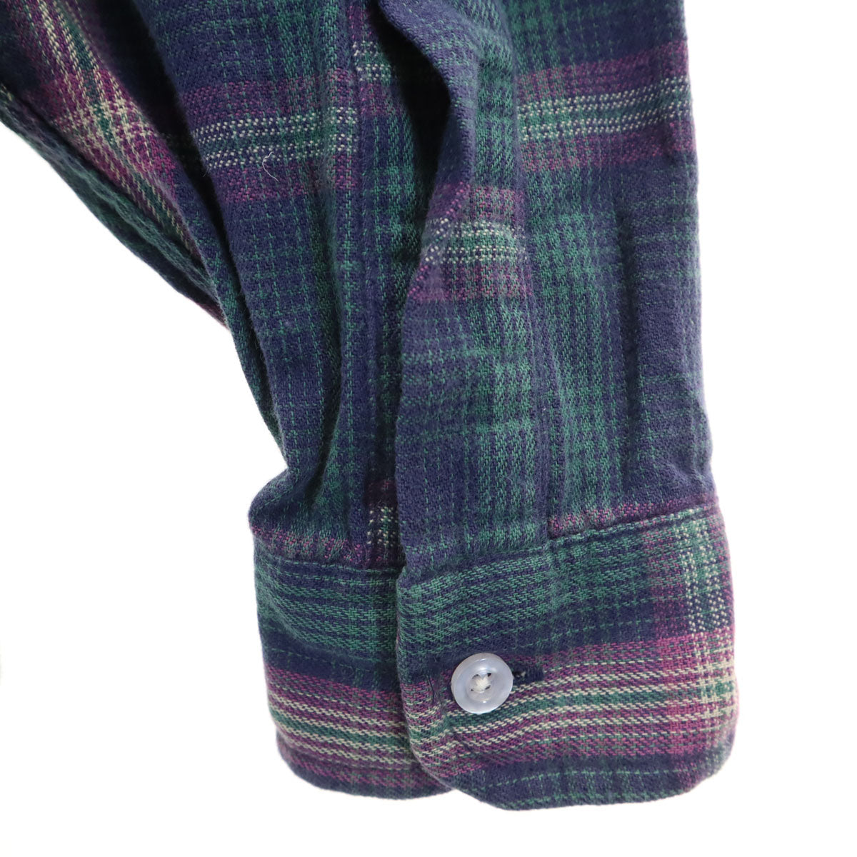 L.L.Bean エルエルビーン 80s ヴィンテージ USA製 チェック柄 長袖 ボタンダウンシャツ グリーン レディース