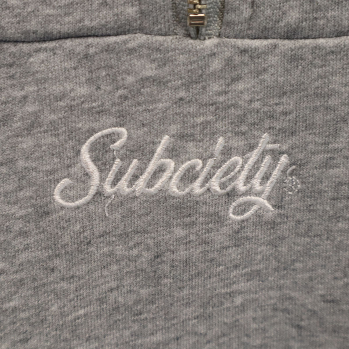 Subciety サブサエティ 長袖 ハーフジップ スウェット トレーナー M グレー メンズ